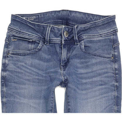 G-Star Lynn Mid Women Blue Skinny Slim Stretch Jeans W29 L30