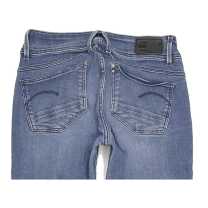 G-Star Lynn Mid Women Blue Skinny Slim Stretch Jeans W29 L30