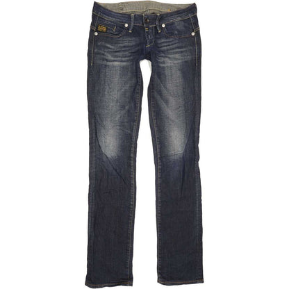G-Star Midge Women Blue Straight Slim Stretch Jeans W29 L35