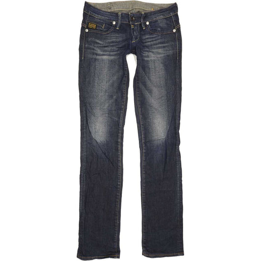 G-Star Midge Women Blue Straight Slim Stretch Jeans W29 L35
