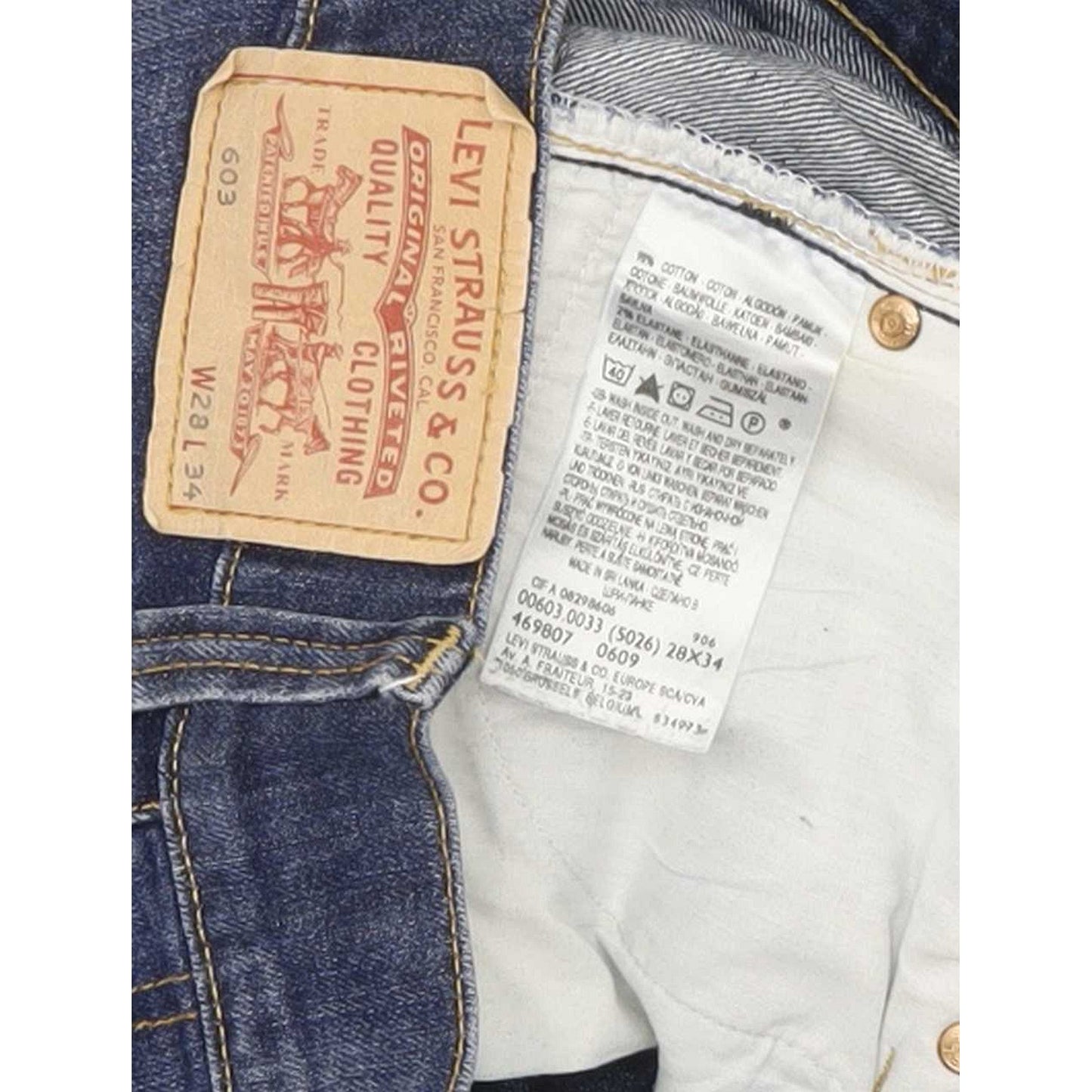 Levi's 603 Women Blue Skinny Slim Stretch Jeans W28 L34