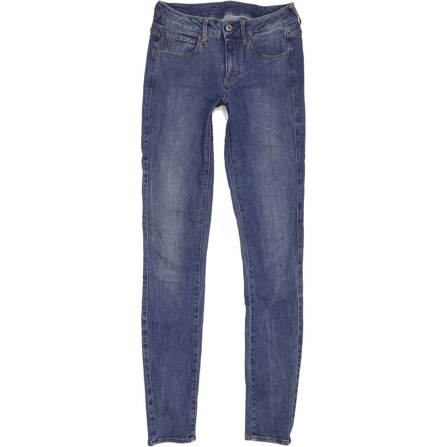 G-Star 3301 d-Mid Super Women Blue Skinny Regular Stretch Jeans W28 L34