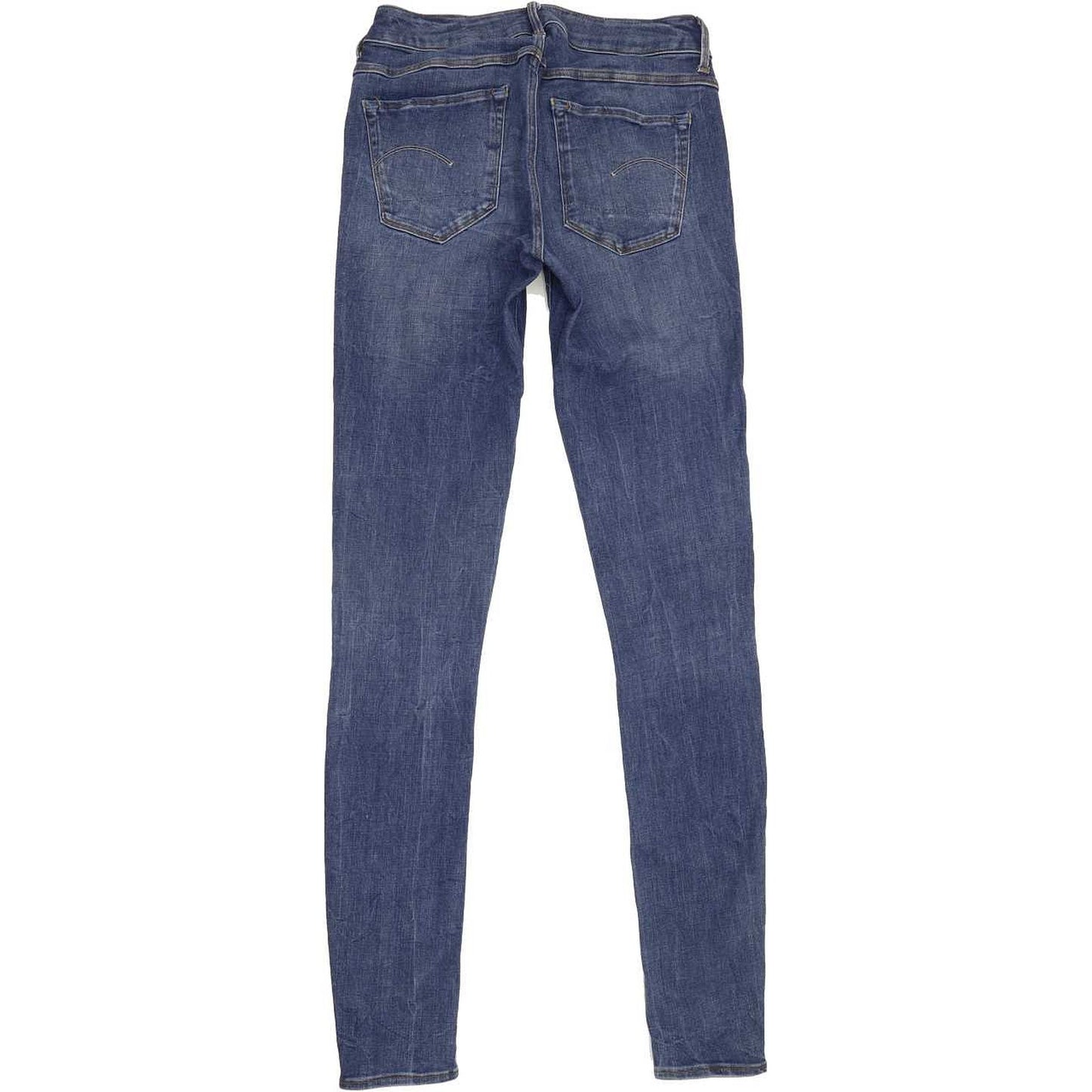 G-Star 3301 d-Mid Super Women Blue Skinny Regular Stretch Jeans W28 L34