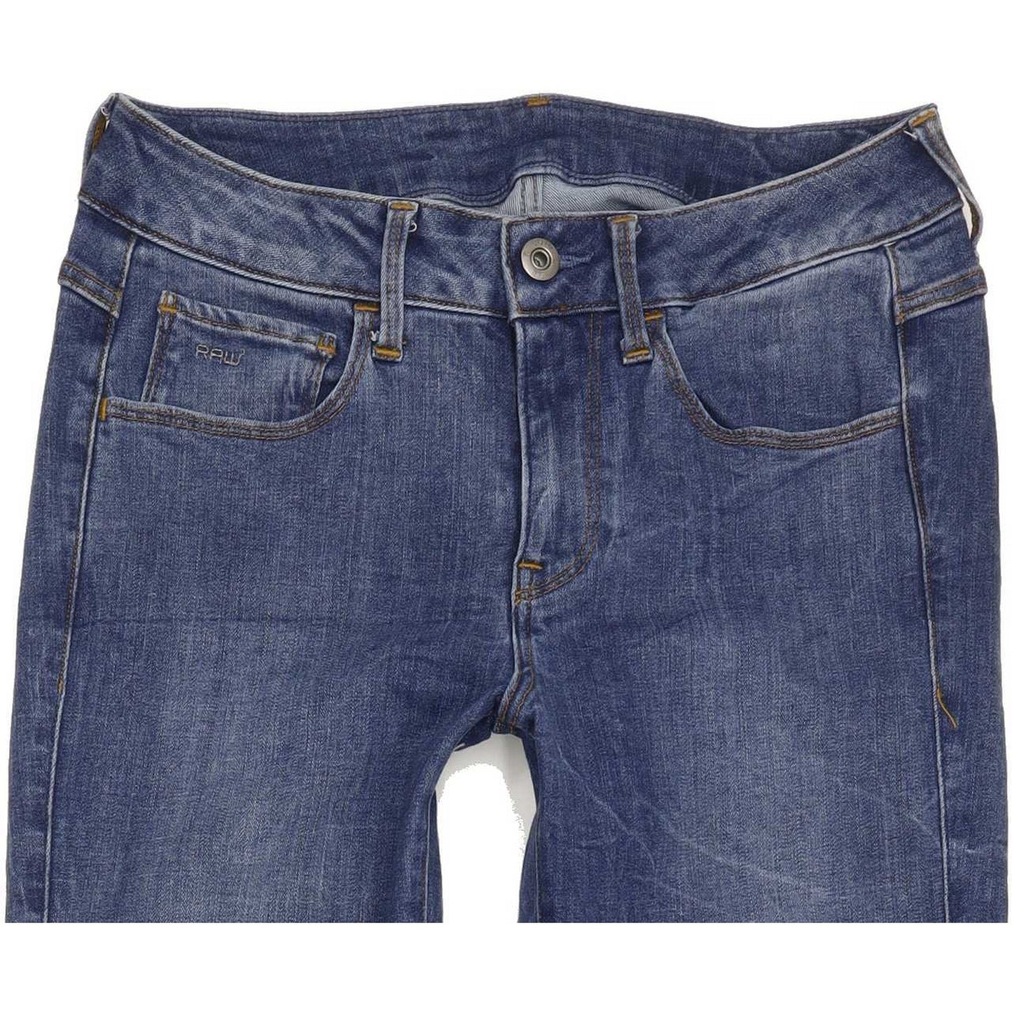 G-Star 3301 d-Mid Super Women Blue Skinny Regular Stretch Jeans W28 L34