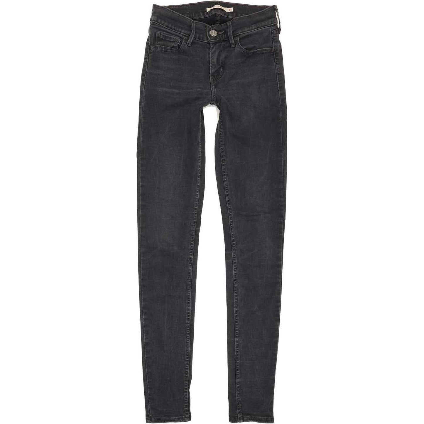 Levi's 710 Super Women Charcoal Skinny Slim Stretch Jeans W24 L30