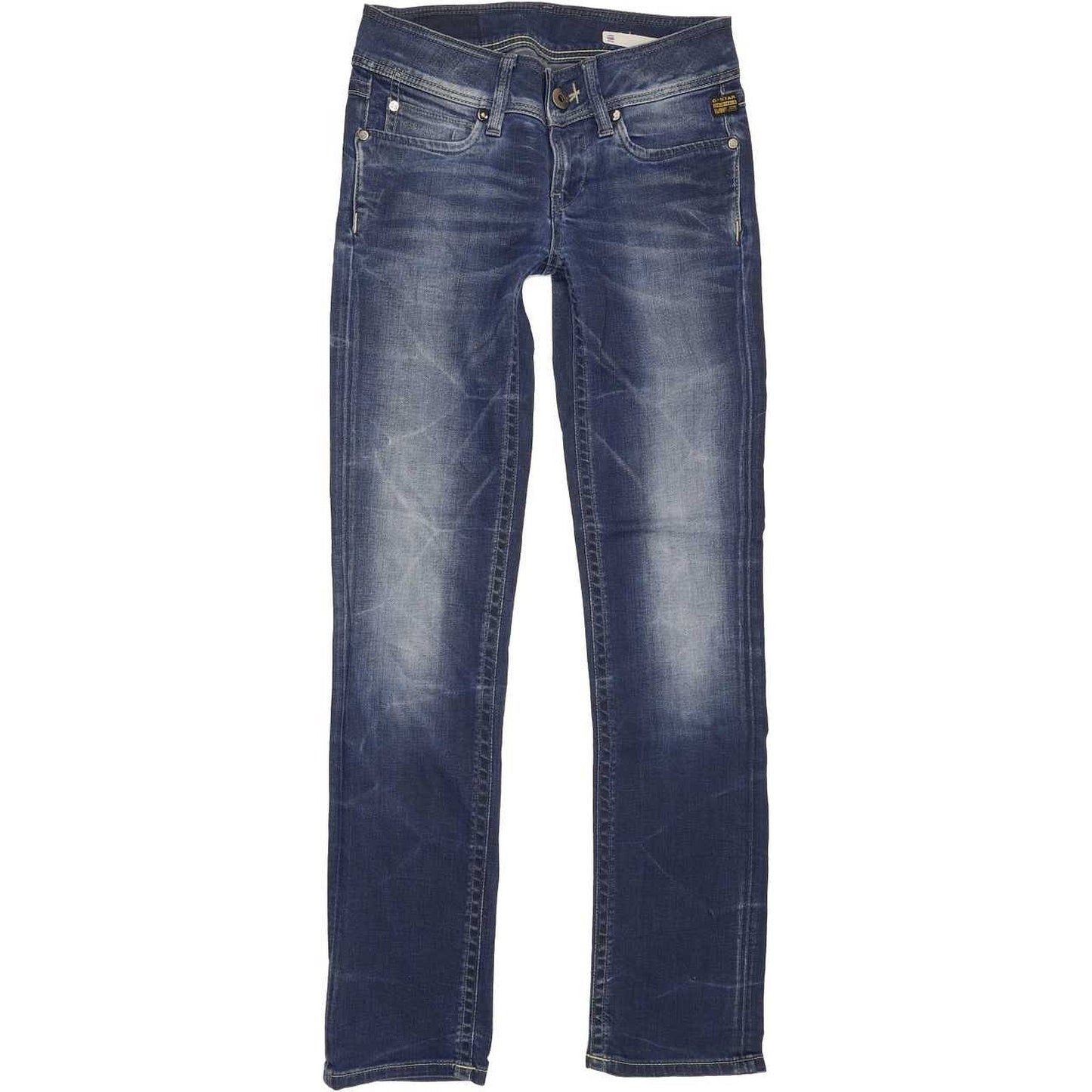 G-Star Ford Women Blue Straight Slim Stretch Jeans W26 L31