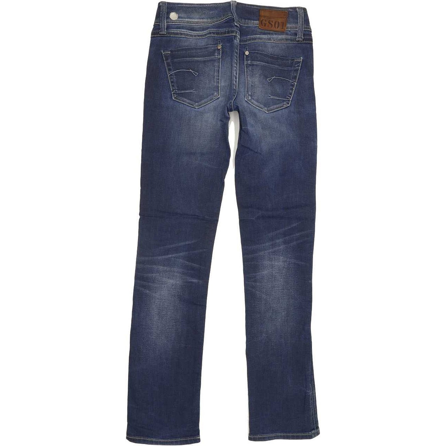 G-Star Ford Women Blue Straight Slim Stretch Jeans W26 L31