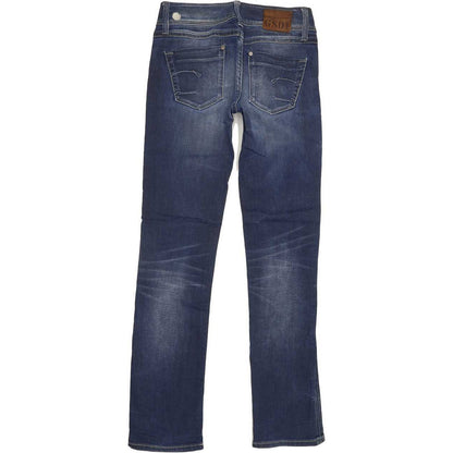 G-Star Ford Women Blue Straight Slim Stretch Jeans W26 L31