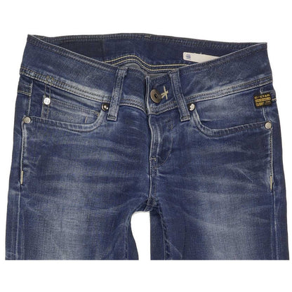 G-Star Ford Women Blue Straight Slim Stretch Jeans W26 L31
