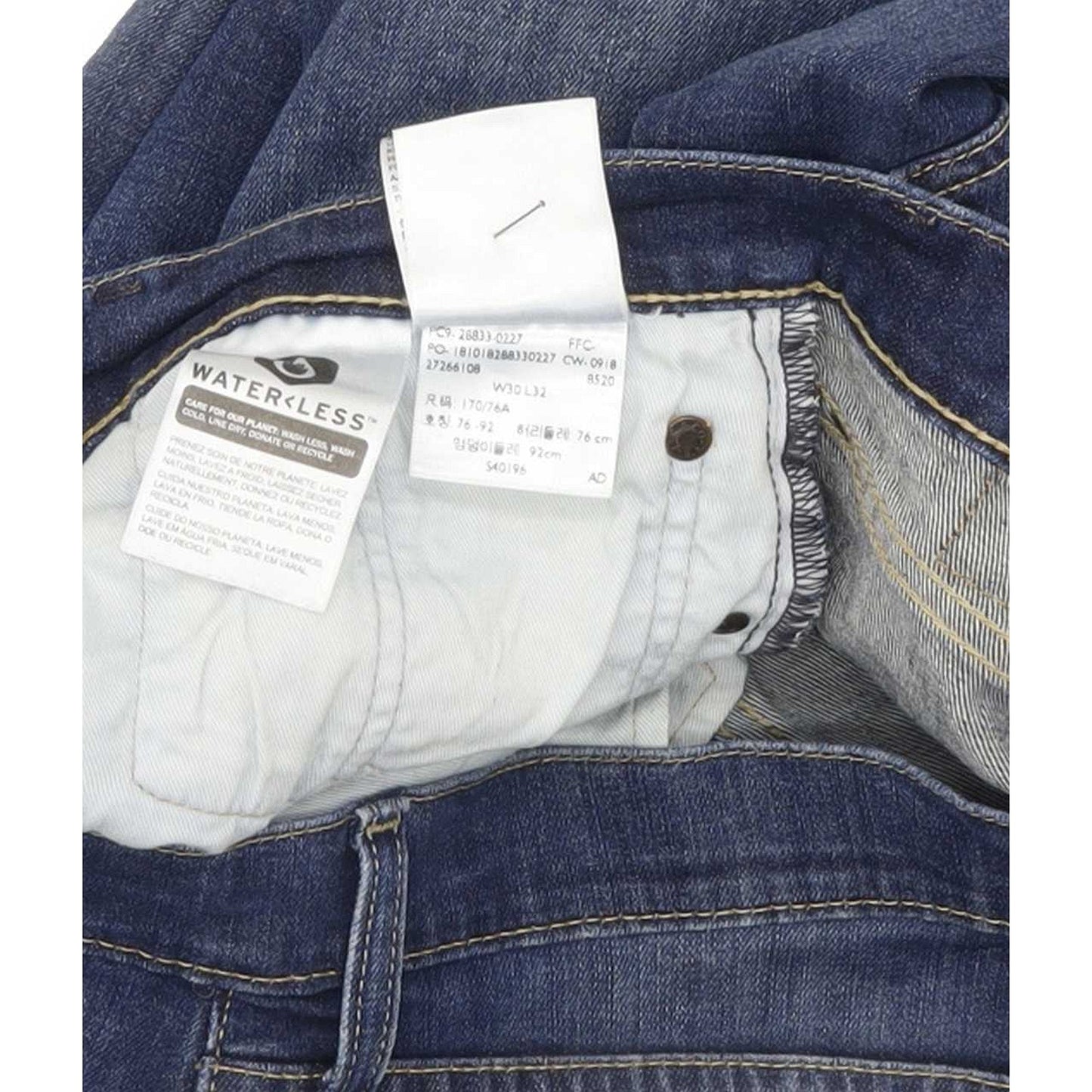 Levi's 512 Men Blue Tapered Slim Stretch Jeans W30 L30