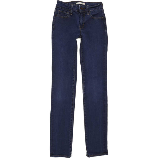 Levi's 712 Women Blue Straight Slim Stretch Jeans W25 L31