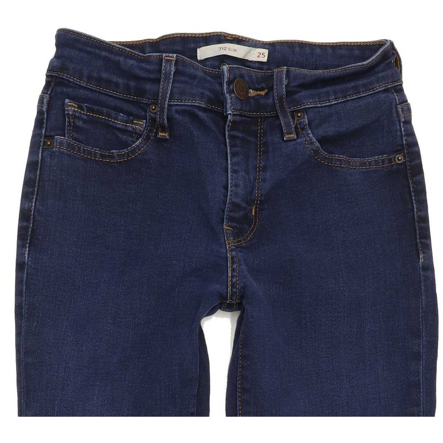 Levi's 712 Women Blue Straight Slim Stretch Jeans W25 L31