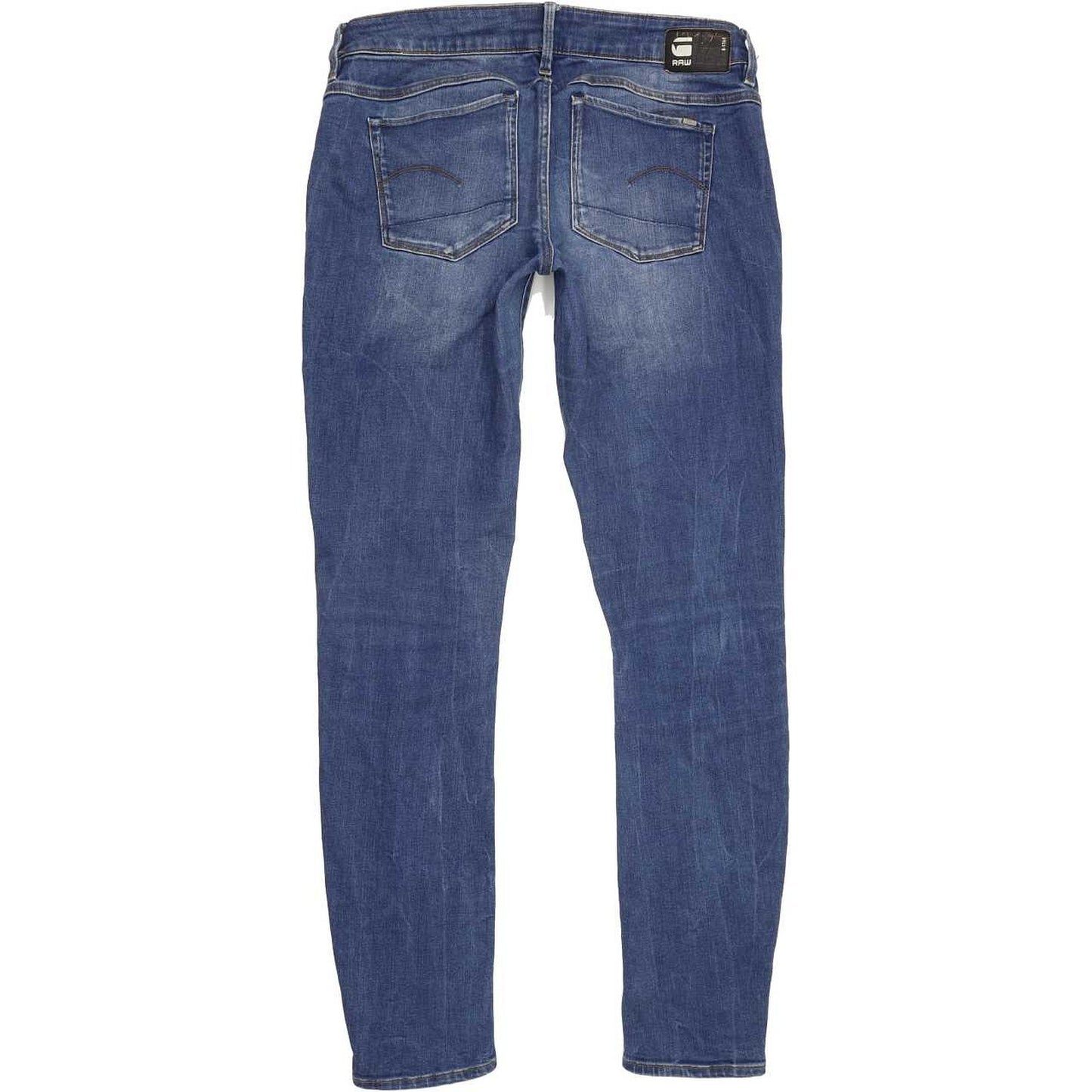 G-Star 3301-A Low Women Blue Straight Slim Stretch Jeans W30 L32