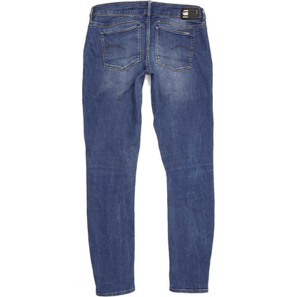 G-Star 3301-A Low Women Blue Straight Slim Stretch Jeans W30 L32