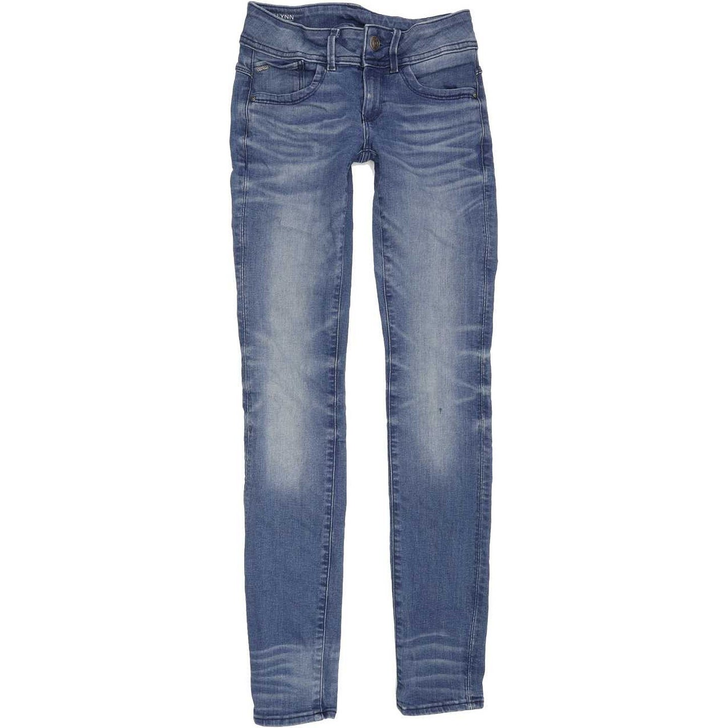 G-Star Lynn Mid Women Blue Skinny Slim Stretch Jeans W26 L32