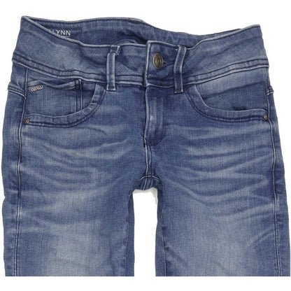 G-Star Lynn Mid Women Blue Skinny Slim Stretch Jeans W26 L32