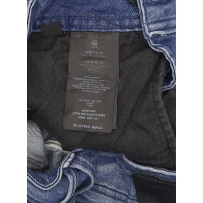 G-Star Lynn Mid Women Blue Skinny Slim Stretch Jeans W26 L32