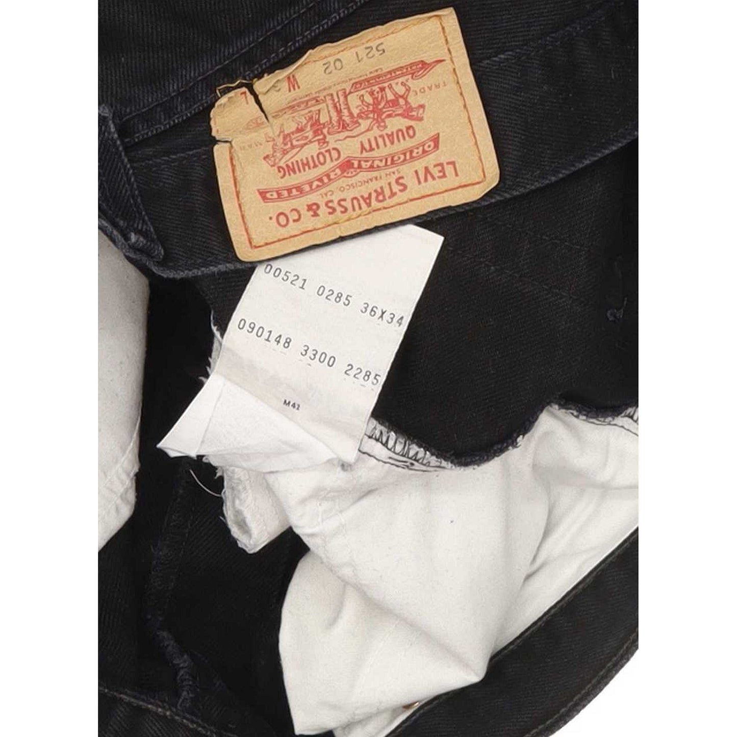 Levi's 521 Men Black Straight Regular Jeans W36 L32
