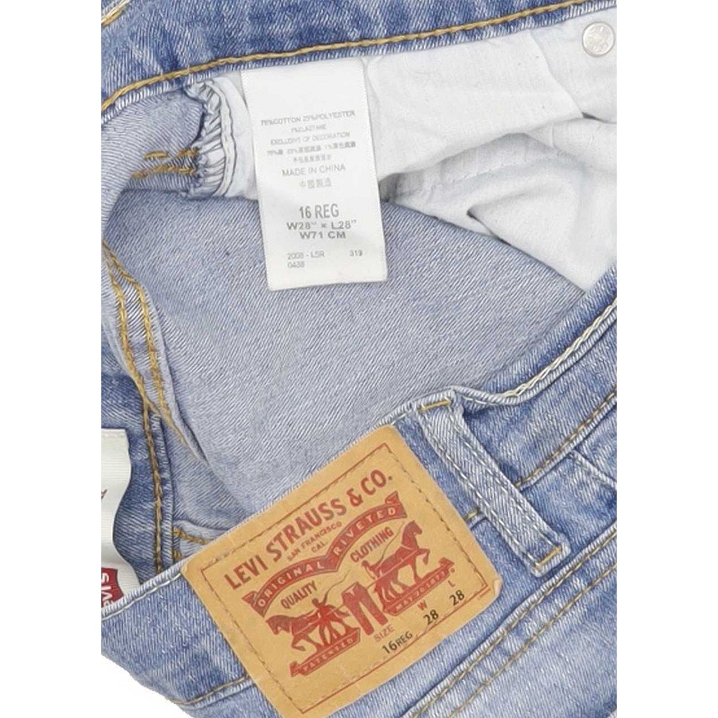 Levi's 510 Kids Blue Skinny Slim Jeans W28 L28