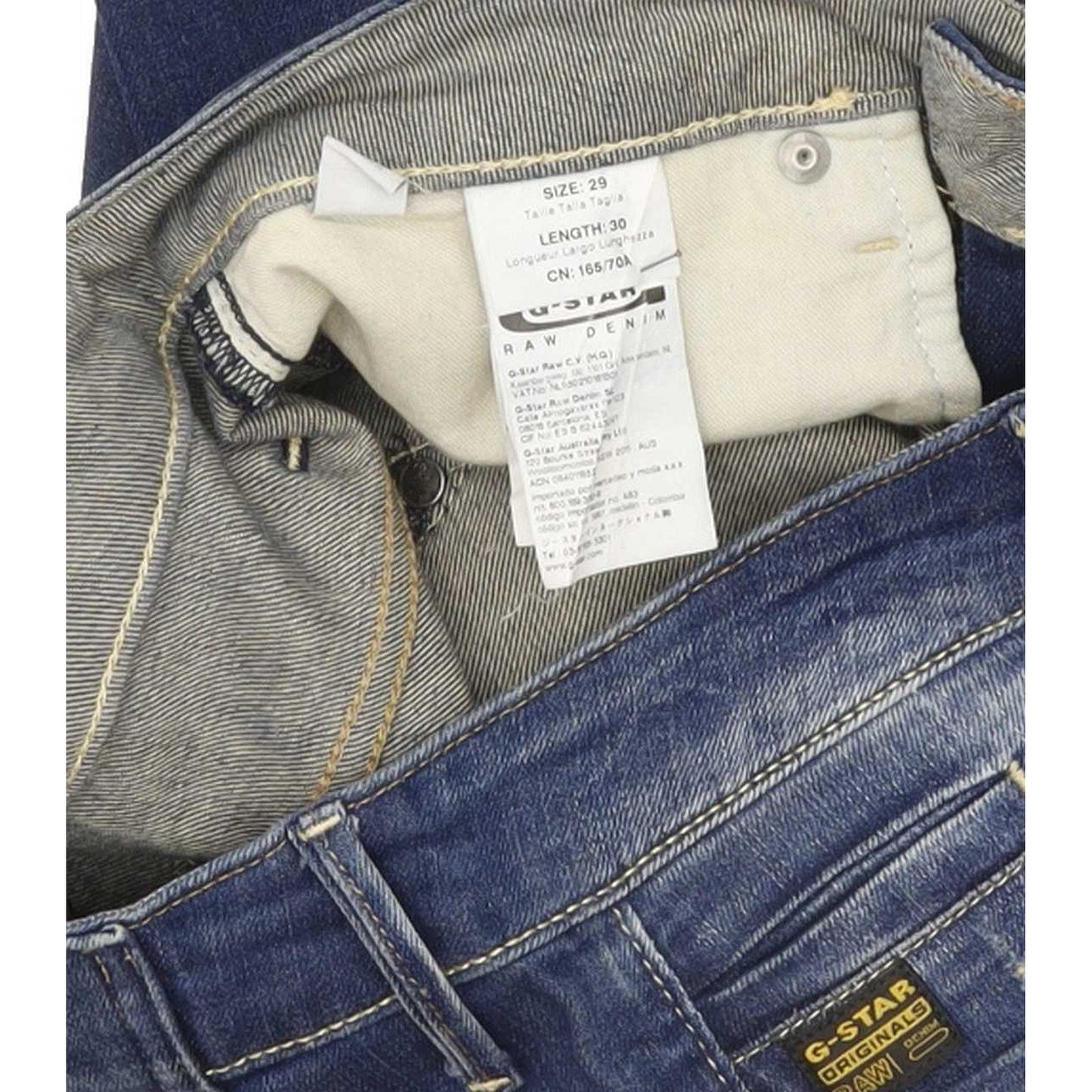G-Star Midge Women Blue Straight Slim Stretch Jeans W29 L30