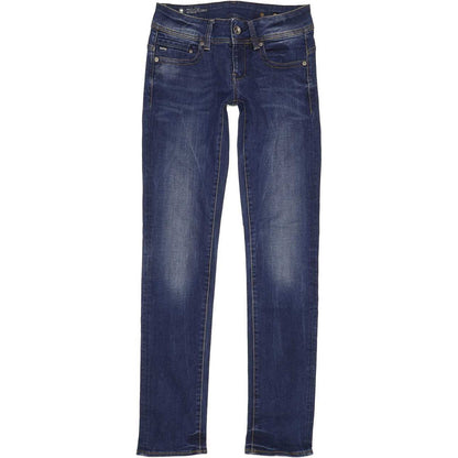 G-Star Midge Saddle Mid Women Blue Straight Slim Stretch Jeans W26 L32