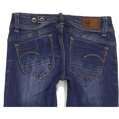 G-Star Midge Saddle Mid Women Blue Straight Slim Stretch Jeans W26 L32