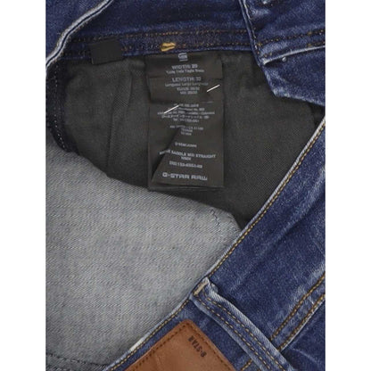 G-Star Midge Saddle Mid Women Blue Straight Slim Stretch Jeans W26 L32