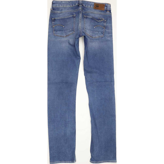 G-Star 3301 Women Blue Straight Slim Stretch Jeans W27 L32