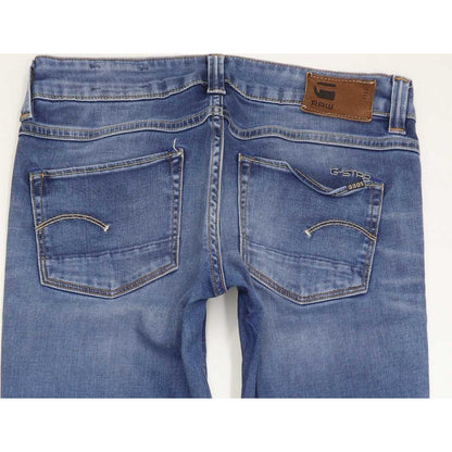 G-Star 3301 Women Blue Straight Slim Stretch Jeans W27 L32