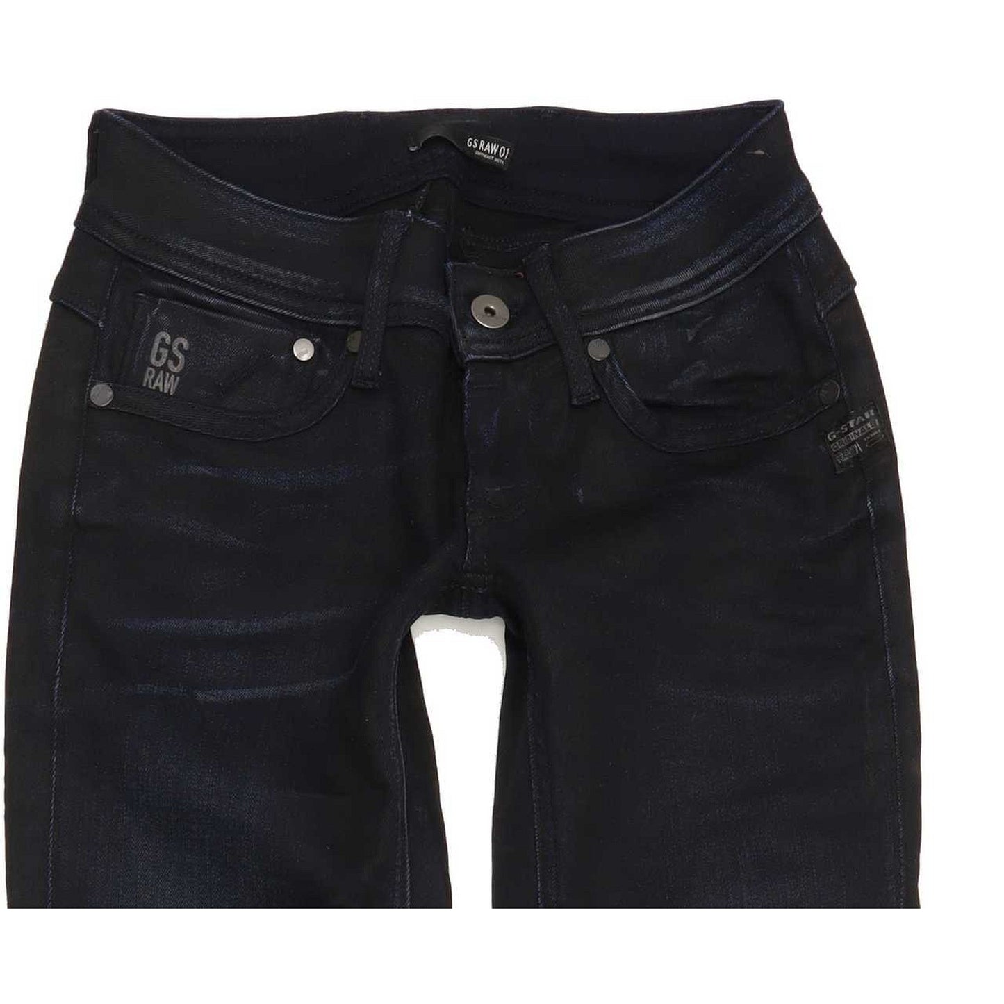 G-Star Women Navy Straight Slim Jeans W24 L31