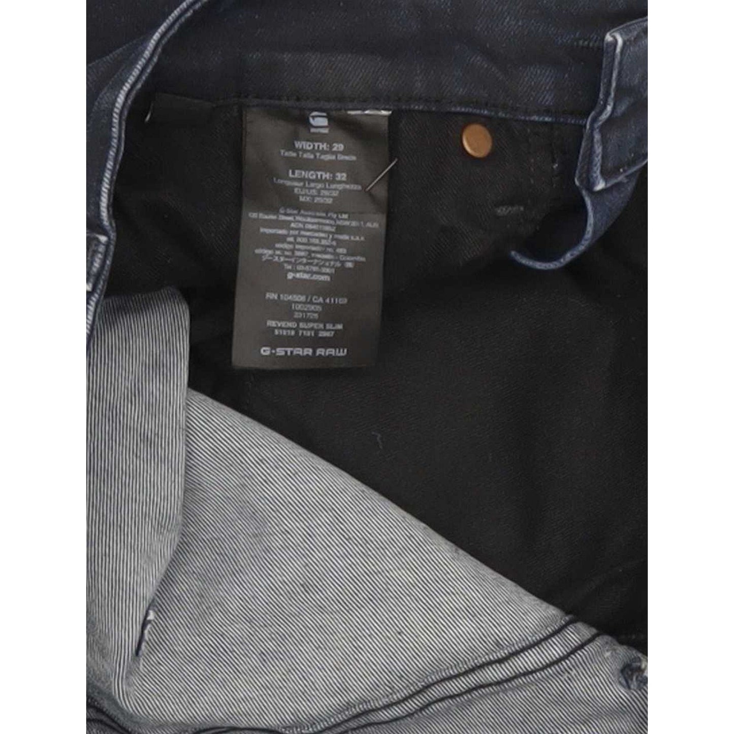 G-Star Revend Super Men Navy Straight Slim Stretch Jeans W29 L30