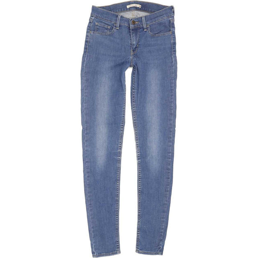 Levi's 710 Super Women Blue Skinny Slim Stretch Jeans W28 L31