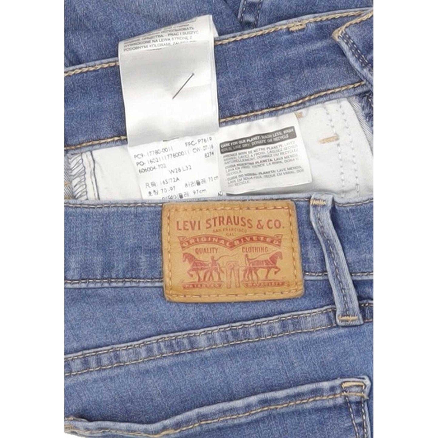 Levi's 710 Super Women Blue Skinny Slim Stretch Jeans W28 L31