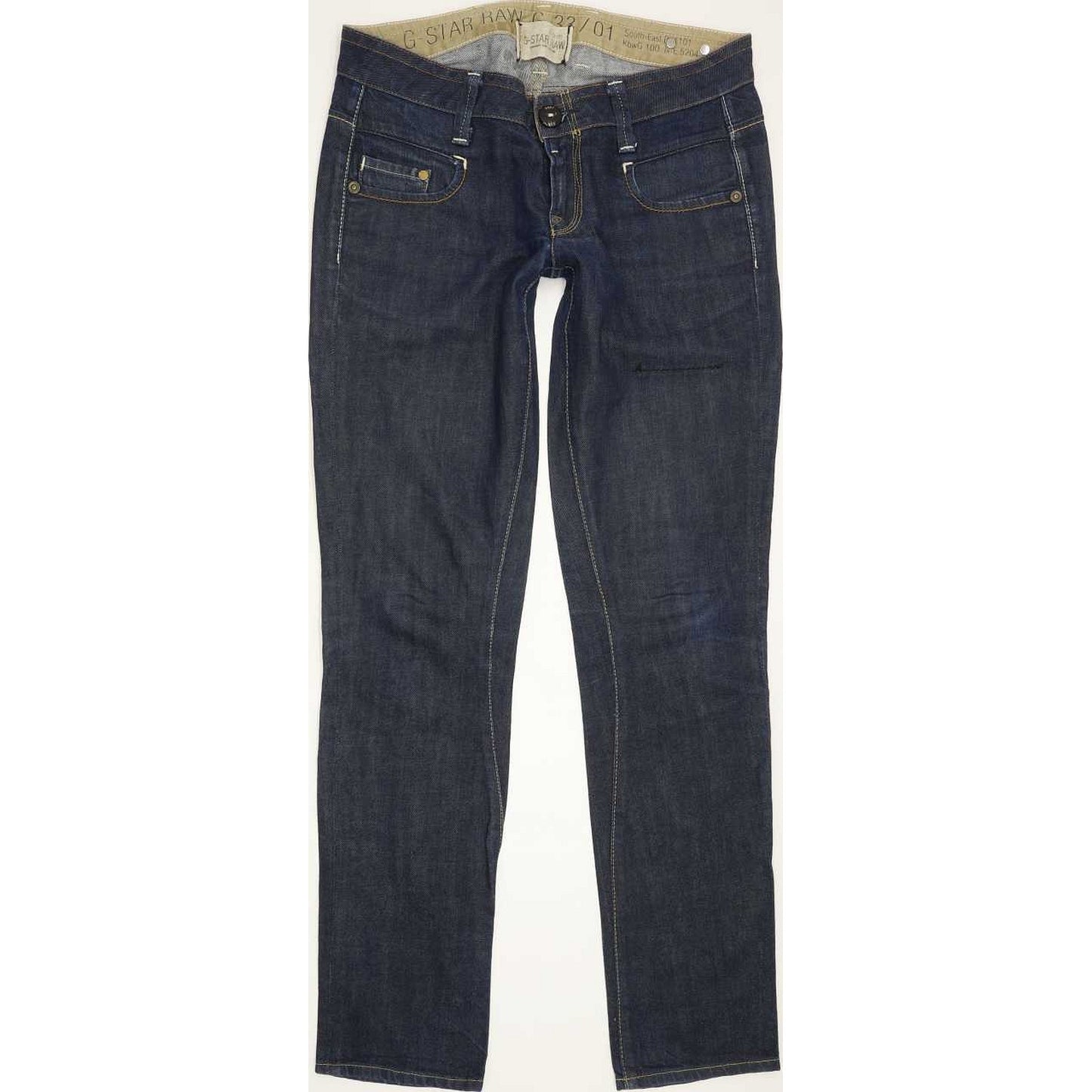 G-Star Women Blue Straight Slim Jeans W28 L31