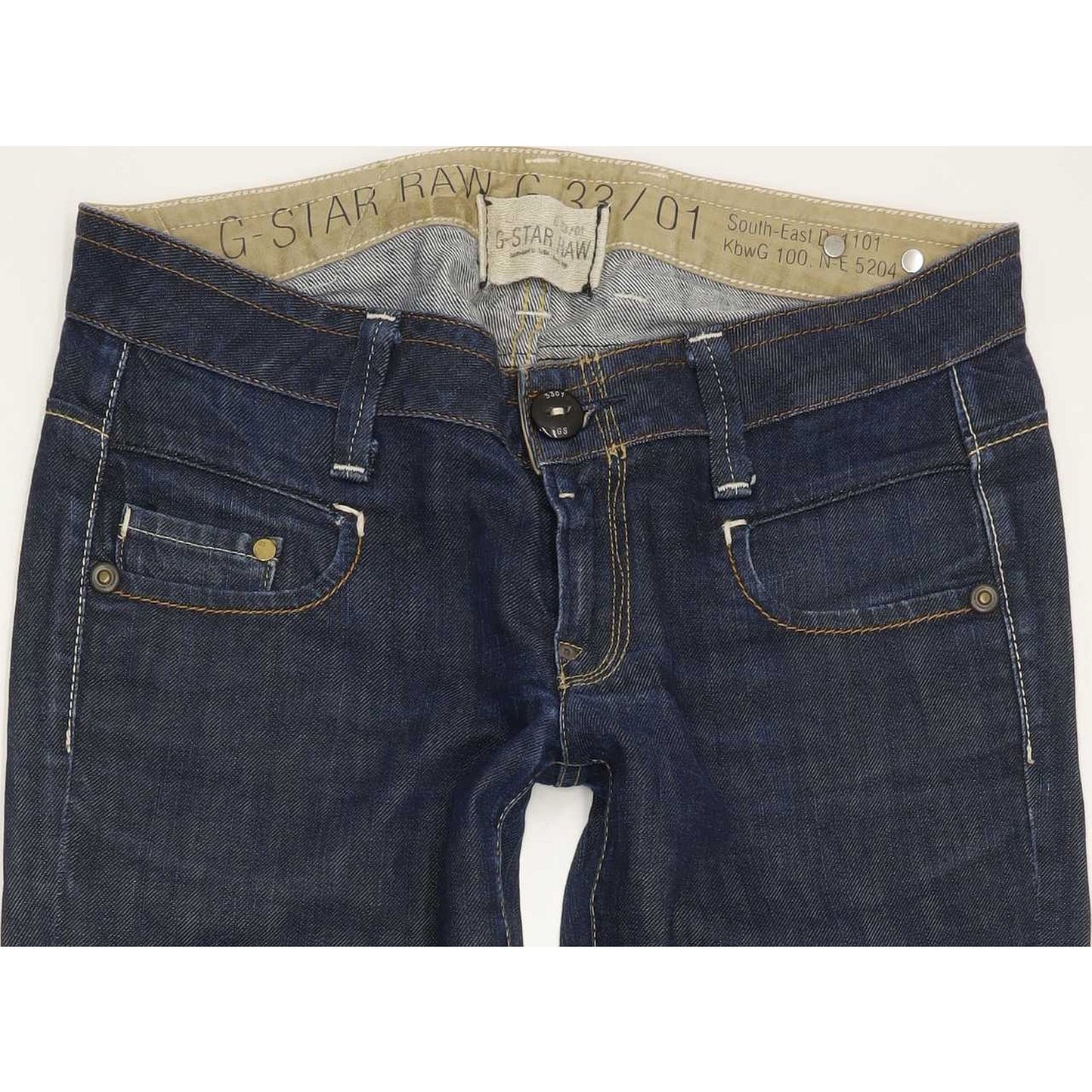 G-Star Women Blue Straight Slim Jeans W28 L31