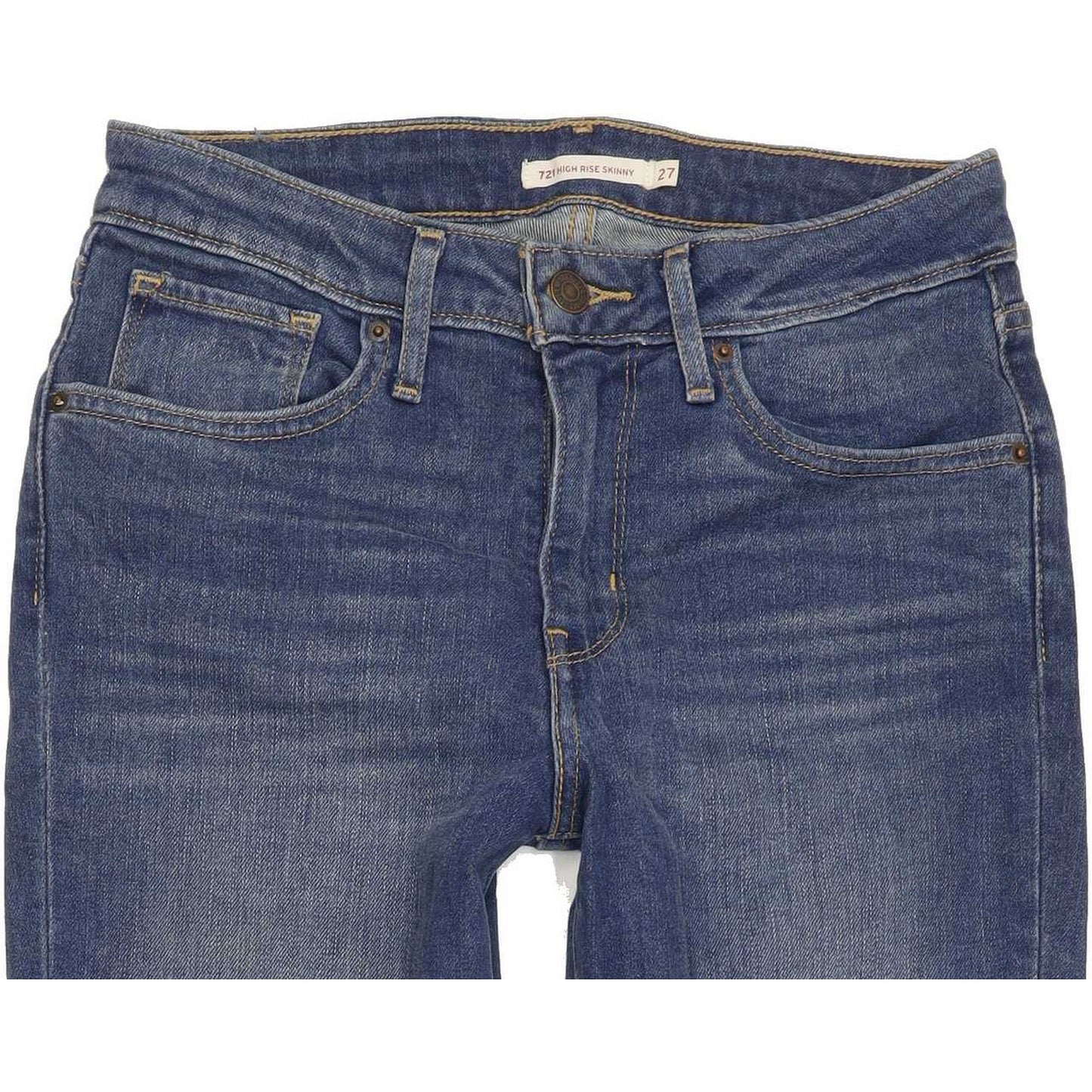 Levi's 721 High Rise Women Blue Skinny Stretch Jeans W27 L26