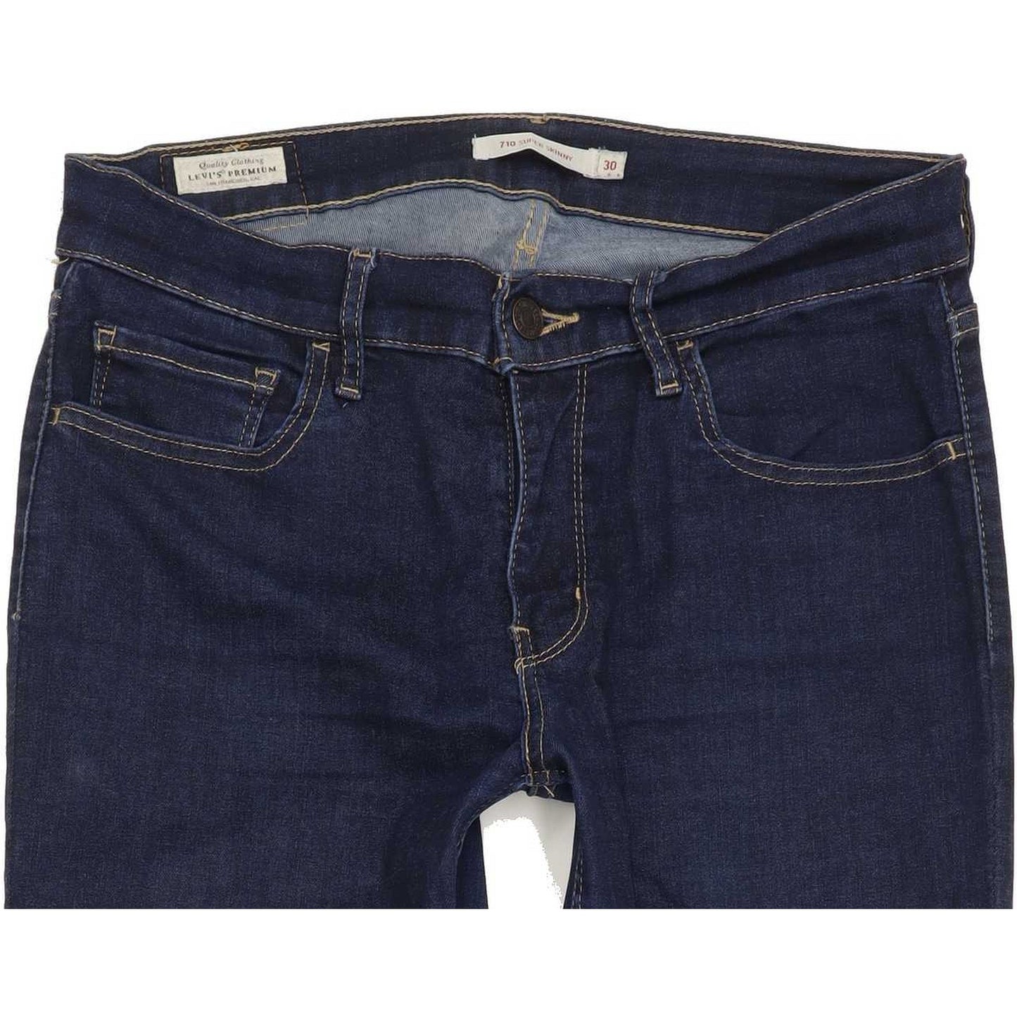 Levi's 710 Super Women Blue Skinny Slim Stretch Jeans W30 L30