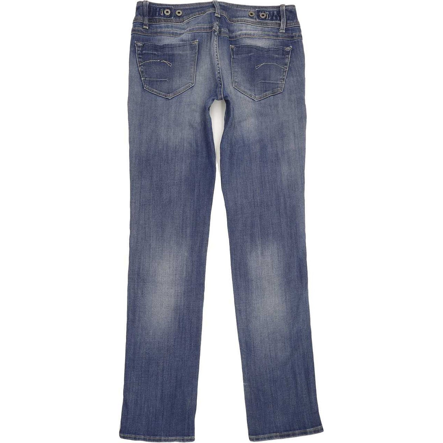 G-Star New Ford Women Blue Straight Slim Stretch Jeans W28 L34