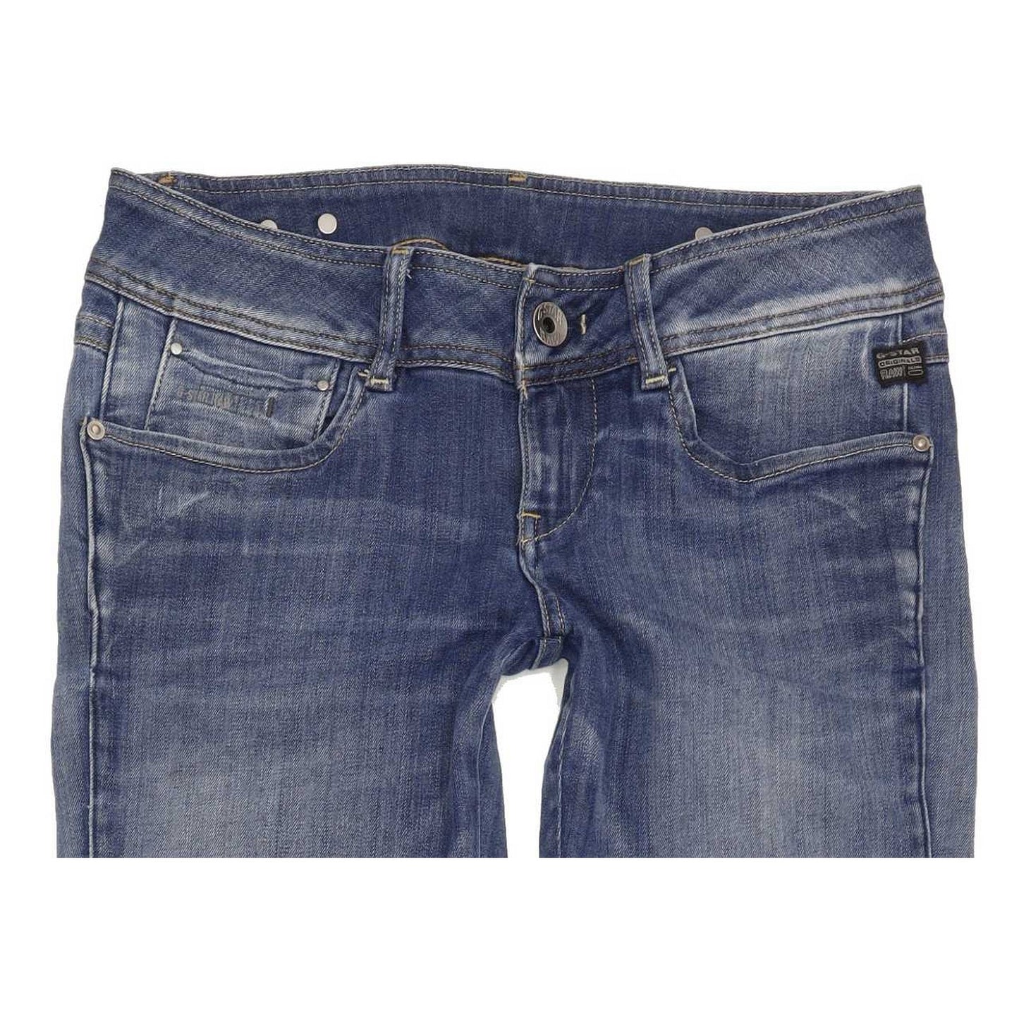 G-Star New Ford Women Blue Straight Slim Stretch Jeans W28 L34