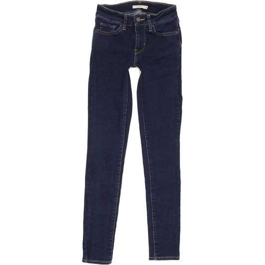 Levi's 711 Women Blue Skinny Slim Stretch Jeans W25 L30