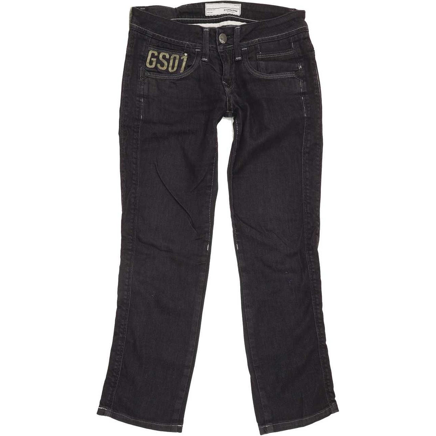 G-Star Saville Women Navy Straight Slim Stretch Jeans W26 L26