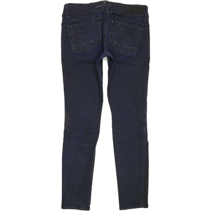 G-Star Lynn Mid Women Navy Skinny Slim Stretch Jeans W28 L29