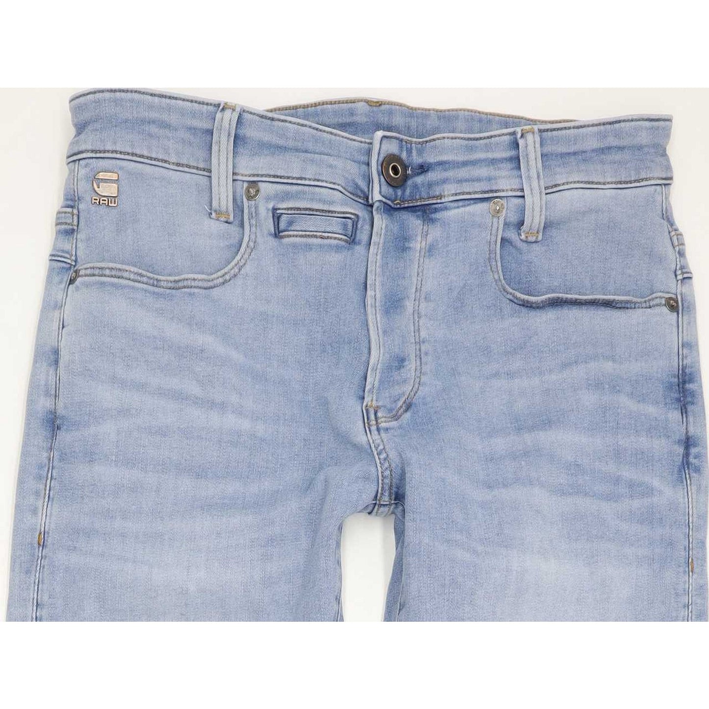 G-Star D-staq 5pkt Men Blue Straight Slim Stretch Jeans W30 L33