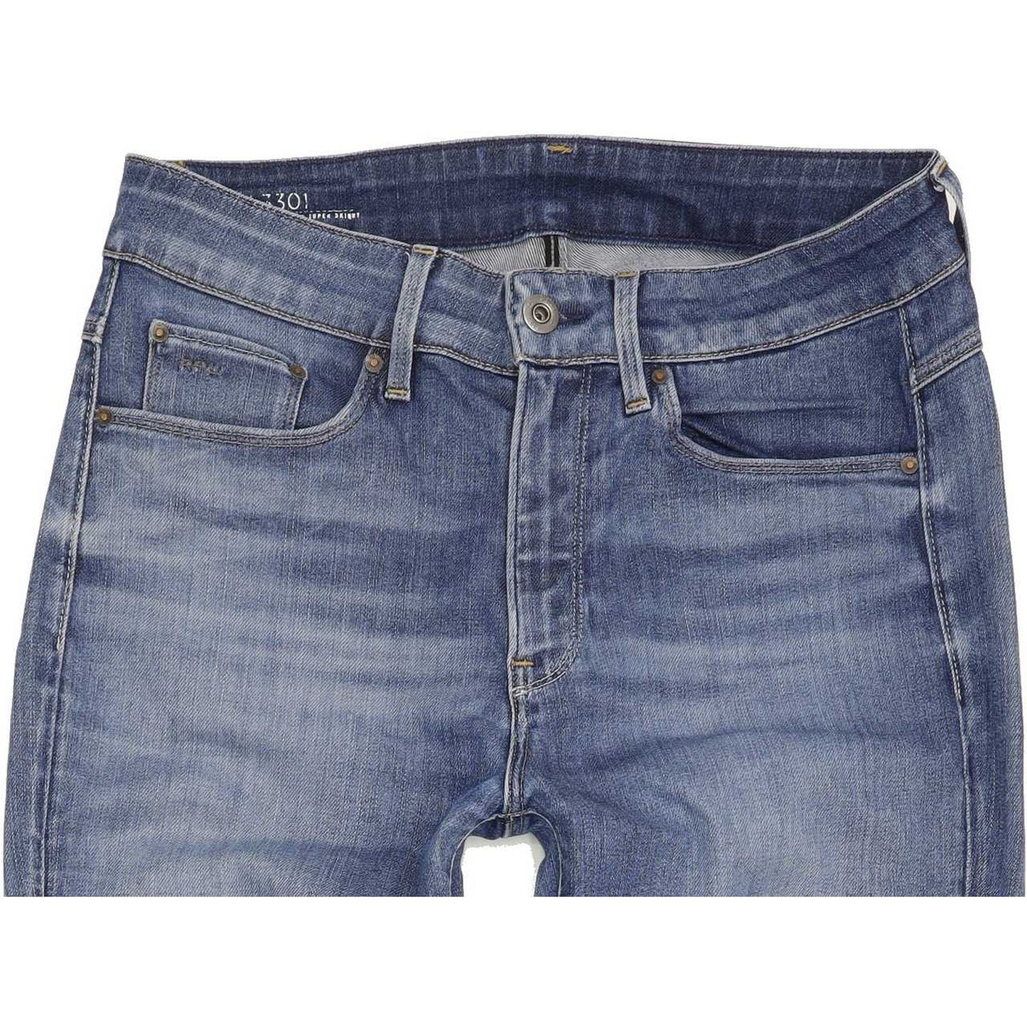 G-Star 3301 High Rise Men Blue Skinny Jeans W26 L28