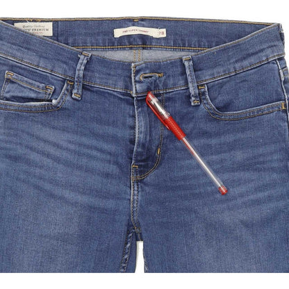 Levi's 710 Super Women Blue Skinny Slim Stretch Jeans W28 L29