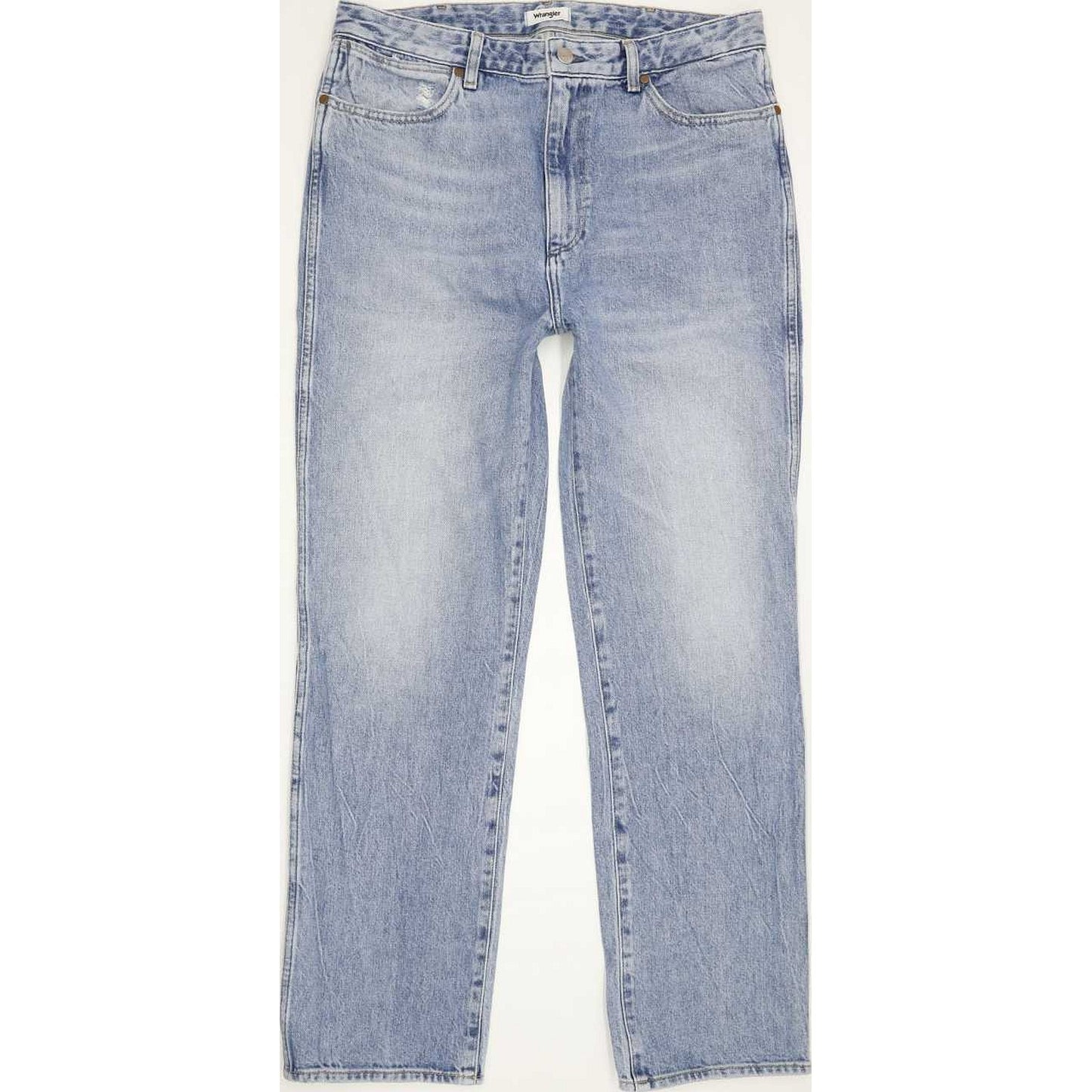 Wrangler Retro Men Blue Straight Loose Boyfriend Jeans W32 L32