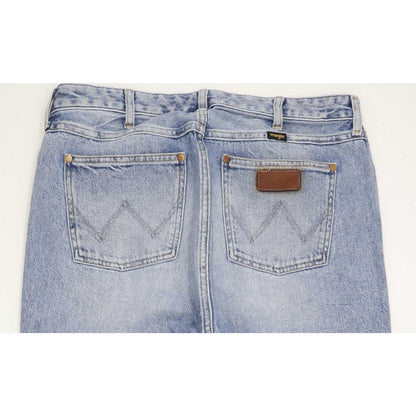 Wrangler Retro Men Blue Straight Loose Boyfriend Jeans W32 L32