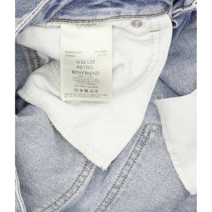 Wrangler Retro Men Blue Straight Loose Boyfriend Jeans W32 L32