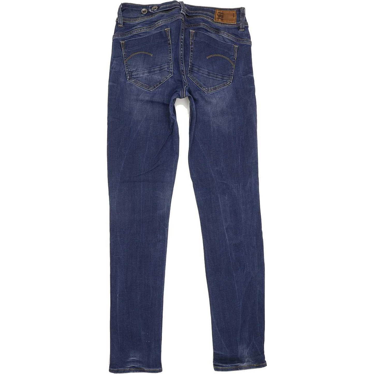 G-Star Midge Saddle Mid Women Blue Straight Slim Stretch Jeans W30 L32