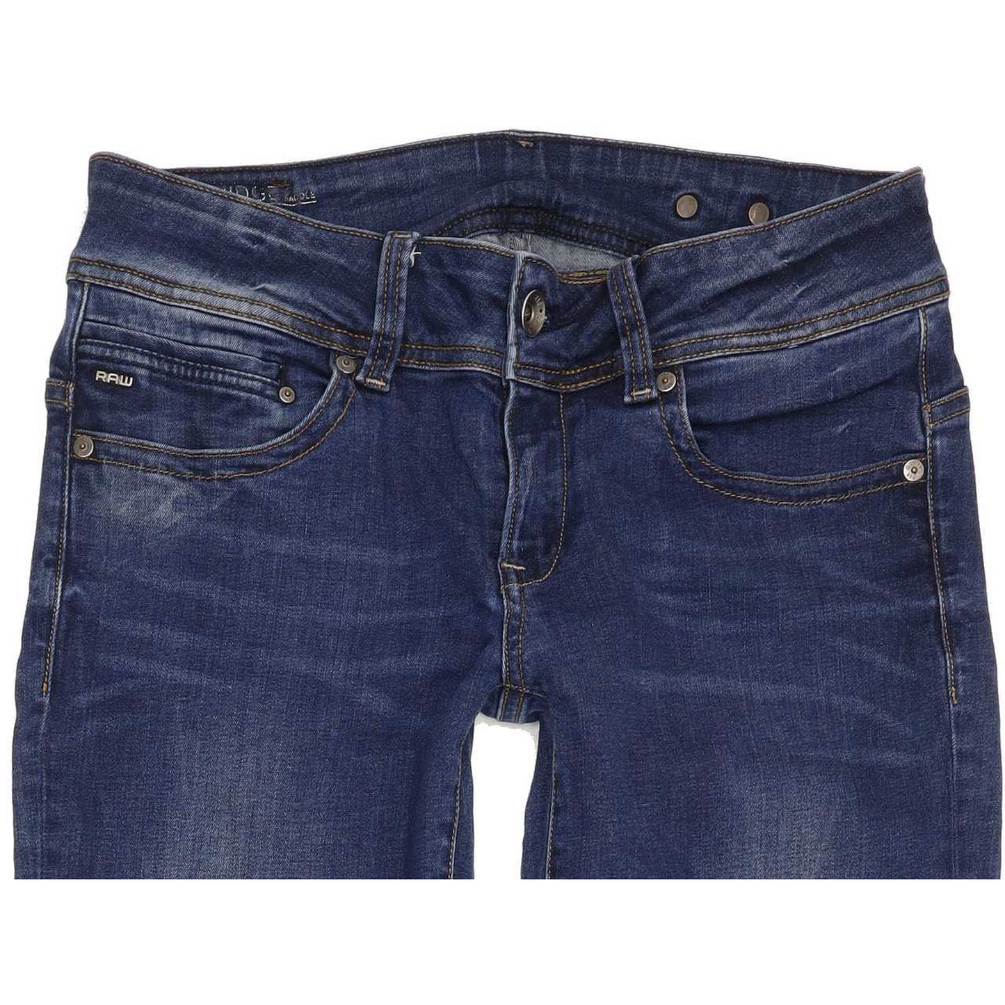 G-Star Midge Saddle Mid Women Blue Straight Slim Stretch Jeans W30 L32